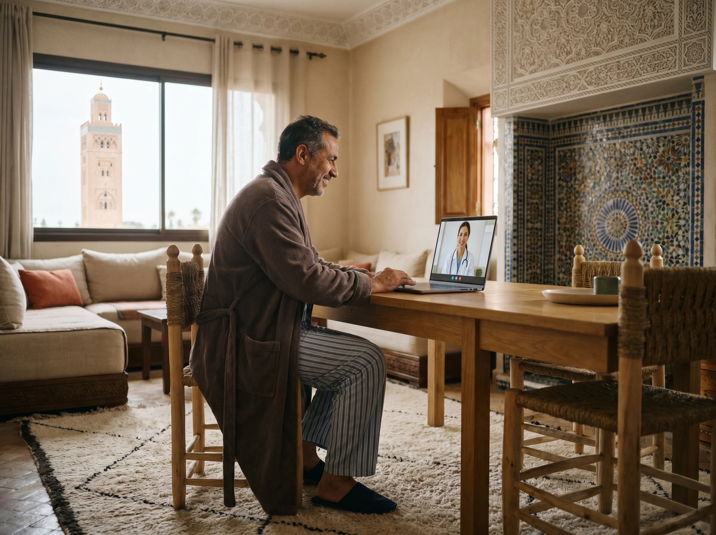 Téléconsultation médicale à Marrakech avec un médecin spécialiste à distance