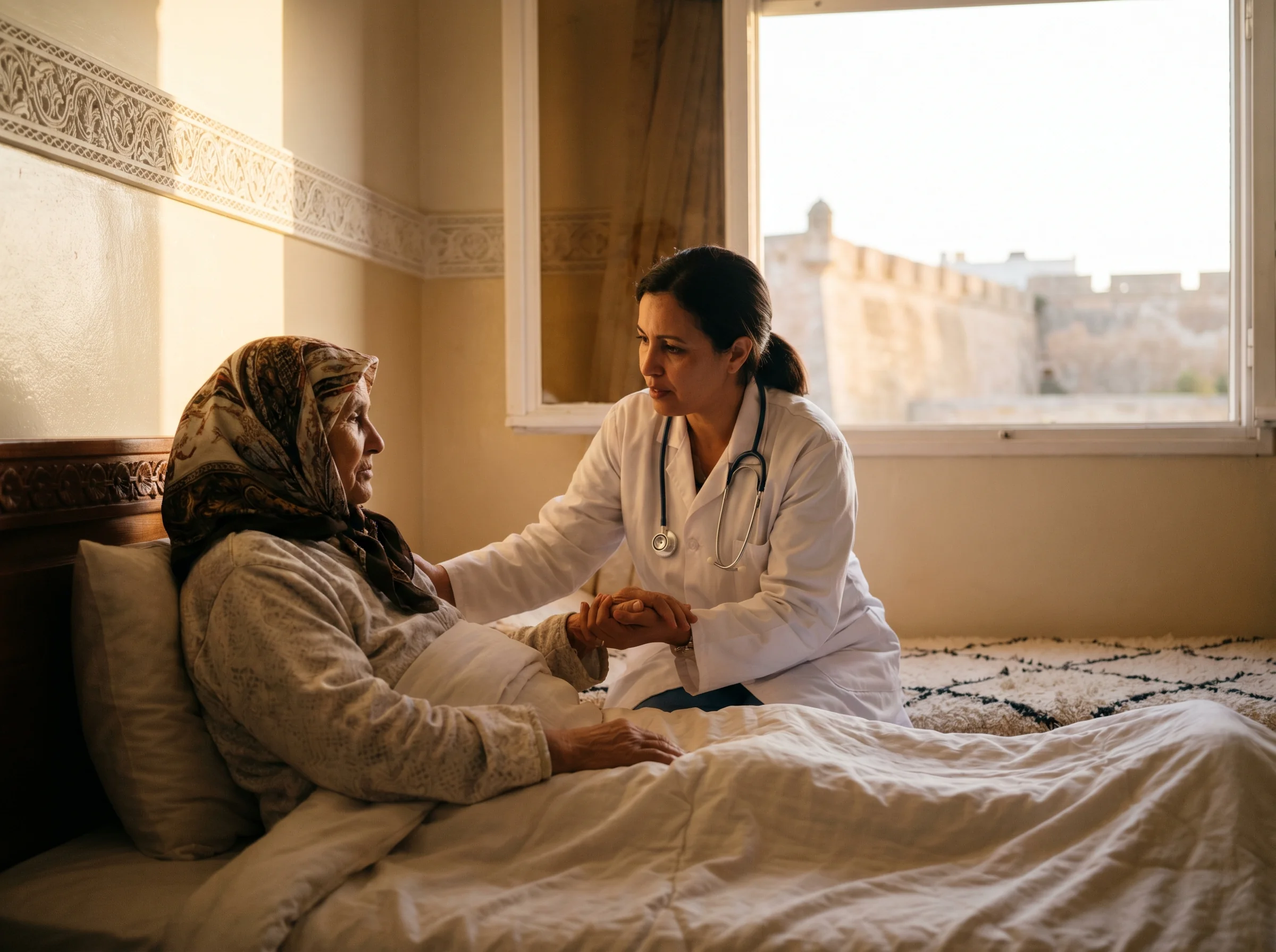 Urgence médicale à domicile à El Jadida, prise en charge d'une patiente âgée