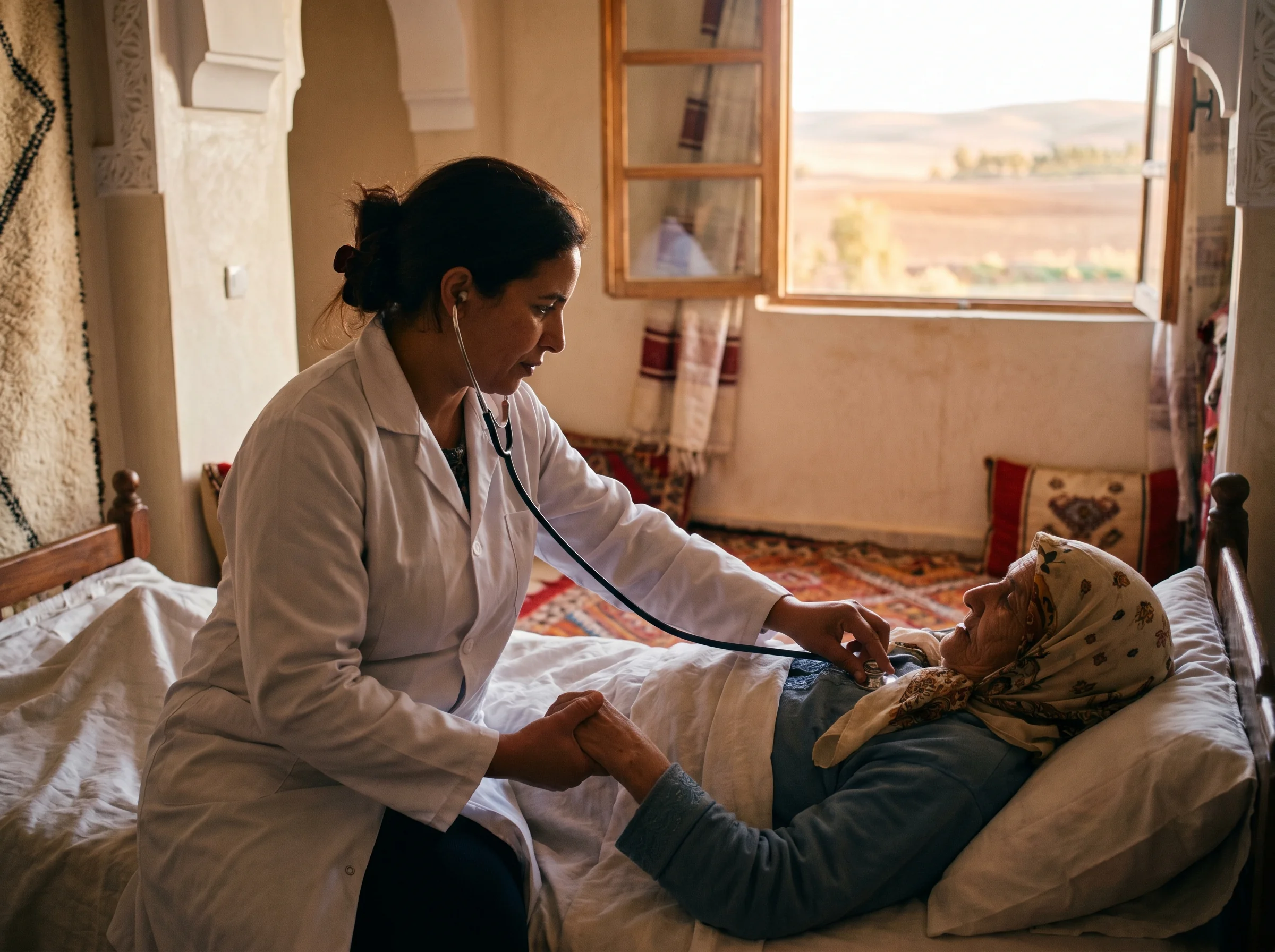 Urgence médicale à domicile à Settat, prise en charge d'une patiente âgée