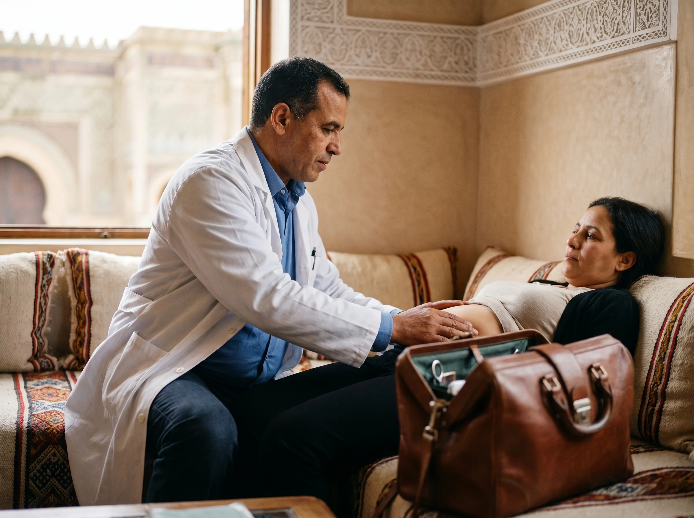 Visite médicale à domicile à Meknès, examen complet
