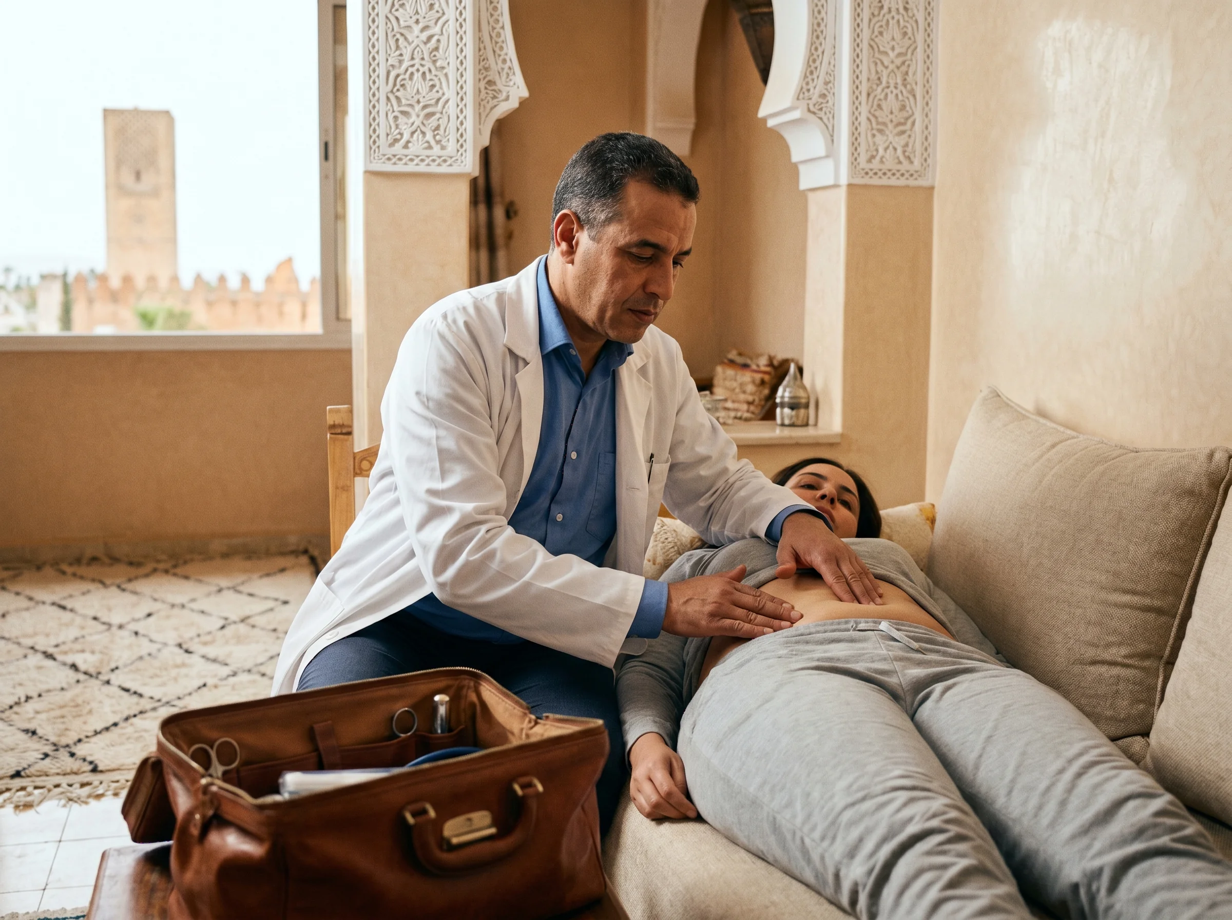 Visite médicale à domicile à Rabat, examen complet